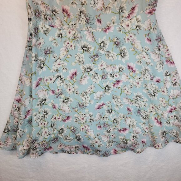 Forever 21 Dress Womens Size Large Floral Off The Shoulder Powder Blue A Line - Picture 3 of 8